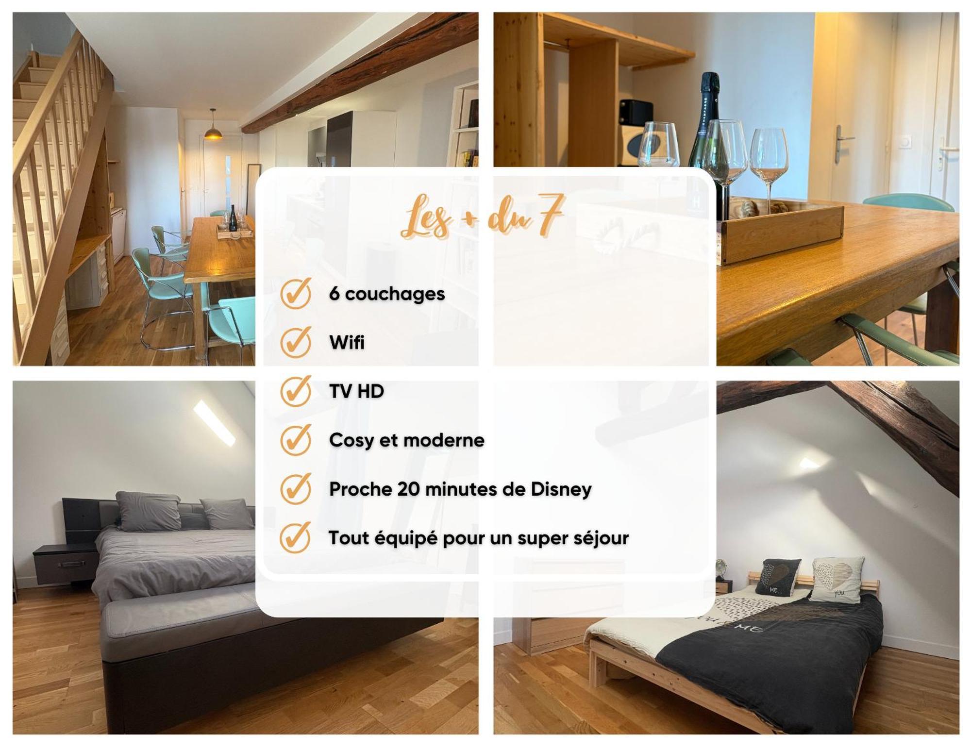 Le 7 - Appartement Cosy - Disney 20 Min مو المظهر الخارجي الصورة